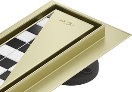 Mexen Flat M13 - 2 az 1-ben vonalmenti lefolyó 50 cm, arany szálcsiszolt - 1A10050-15