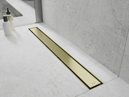 Mexen Flat M13 rigolă liniară 2 în 1 120 cm, auriu periat - 1A10120