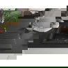 Mexen Cesar chiuvetă din granit 1-cameră cu scurgător 775 x 470 mm, negru/argintiu metalizat, sifon negru - 6514771010-73-B