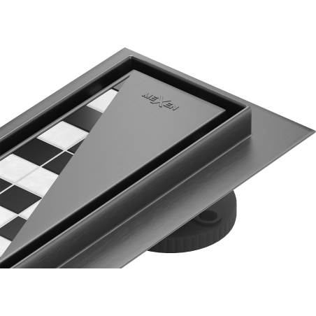 Mexen Flat 360° M13 rigolă liniară rotativă 2 în 1 60 cm, gri pistol periat - 1E10060-40