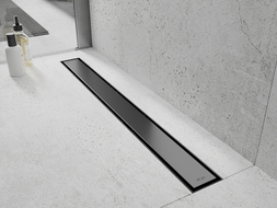 Mexen Flat 360° M13 forgatható vonalmenti lefolyó 2 az 1-ben, 70 cm, gun gray kefe finish - 1E10070-40