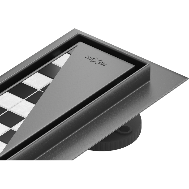 Mexen Flat 360° M13 scurgere liniară rotativă 2 în 1, 80 cm, gri pistol periat - 1E10080-40