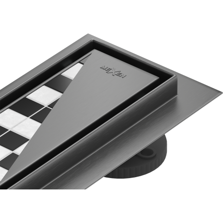 Mexen Flat 360° M13 scurgere liniară rotativă 2 în 1, 80 cm, gri pistol periat - 1E10080-40