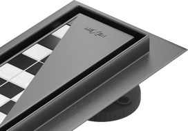 Mexen Flat M13 lineáris lefolyó 2 az 1-ben 80 cm, szálcsiszolt szürke - 1E10080-15