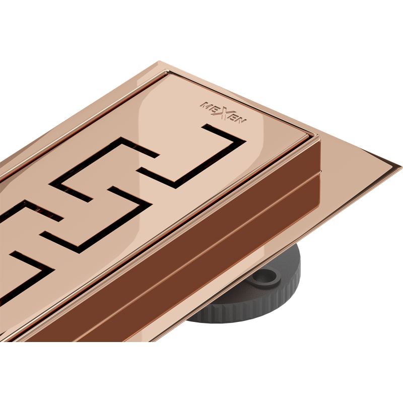 Mexen Flat 360° M15 scurgere liniară rotativă 70 cm, aur roz - 1624070-40