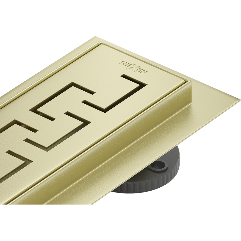 Mexen Flat 360° M15 scurgere liniară rotativă 90 cm, auriu periat - 1A24090-40