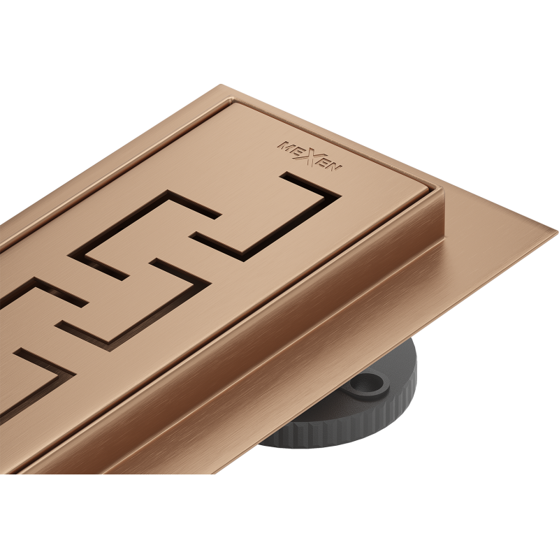 Mexen Flat 360° M15 forgó vonalmenti lefolyó 50 cm, kefe nélküli réz - 1C24050-40