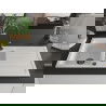 Mexen Andres chiuvetă de granit cu 1,5 compartiment cu picurător 1000 x 500 mm, Albă, sifon Neagră - 6515101510-20-B
