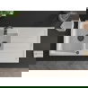 Mexen Andres chiuvetă de granit cu 1,5 compartiment cu picurător 1000 x 500 mm, Albă, sifon Neagră - 6515101510-20-B