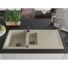 Mexen Andres chiuvetă de granit cu 1,5 compartimente și picurător 1000 x 500 mm, bej, sifon negru - 6515101510-69-B