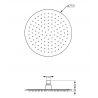 Mexen Slim ploaie 25 cm, gri armă periat - 79225-66