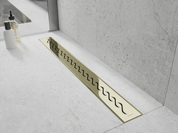 Mexen Flat M18 scurgere liniară 100 cm, auriu - 1523100-15