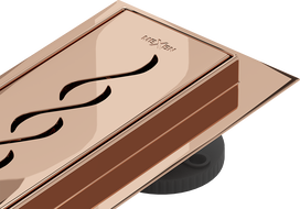 Mexen Flat 360° M18 scurgere liniară rotativă 80 cm, aur roz - 1623080-40