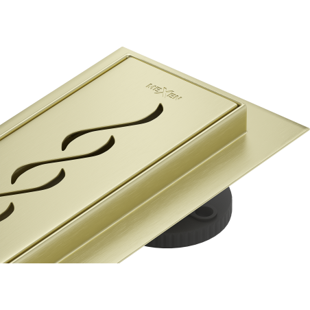 Mexen Flat 360° M18 forgatható lineáris lefolyó 70 cm, arany szálcsiszolt - 1A23070-40