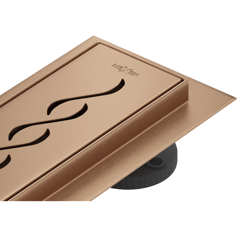 Mexen Flat 360° M18 scurgere liniară rotativă 60 cm, cupru periat - 1C23060-40