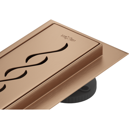 Mexen Flat 360° M18 scurgere liniară rotativă 70 cm, cupru periat - 1C23070-40