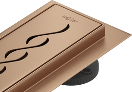 Mexen Flat 360° M18 forgatható vonalelvezető 90 cm, kefélt réz - 1C23090-40