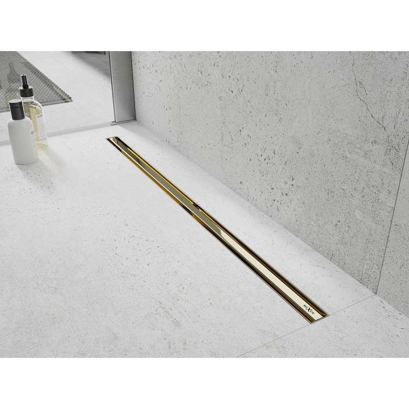 Mexen Flat 360° Slim scurgere liniară rotativă de 100 cm, aurie - 1541100