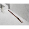 Mexen Flat 360° Slim sifon liniar rotativ 110 cm, aur roz - 1641110