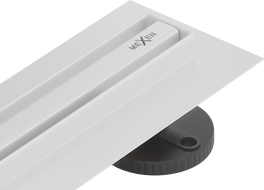 Mexen Flat 360° Slim scurgere liniară rotativă 140 cm, albă - 1241140