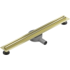 Mexen Flat 360° Slim scurgere liniară rotativă 60 cm, aurie periată - 1A41060