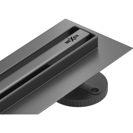Mexen Flat 360° Slim scurgere liniară rotativă 150 cm, gun gray periat - 1E41150