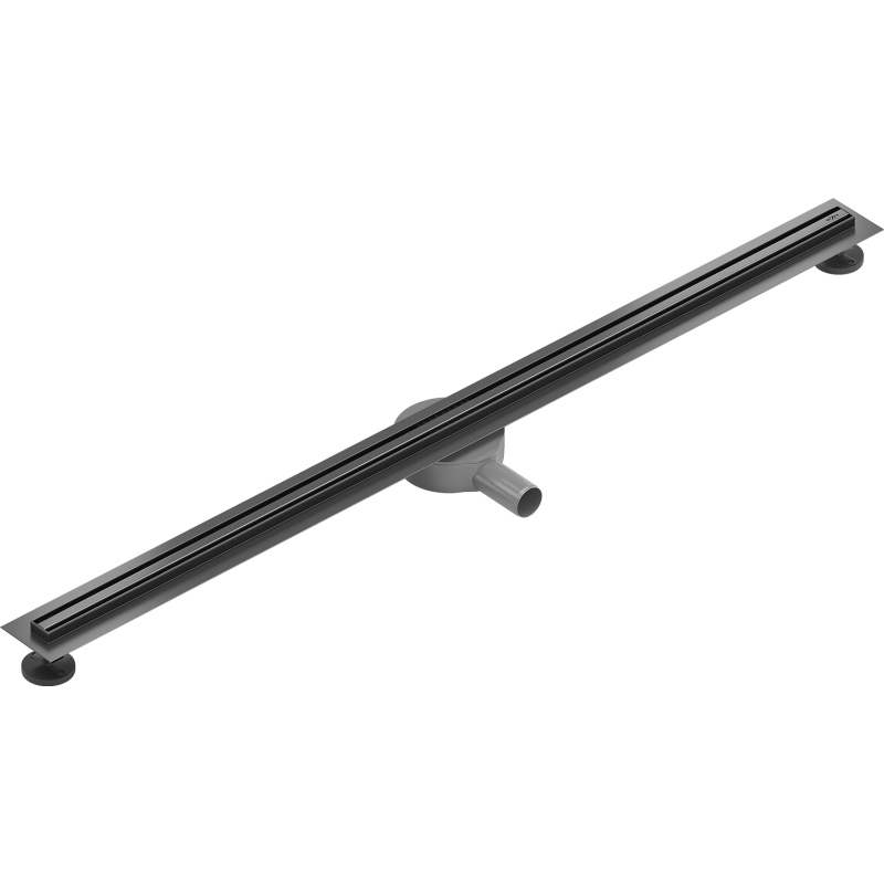 Mexen Flat 360° Slim 360 fokos forgatható, 150 cm-es vonalmenti lefolyó, gun gray kefe - 1E41150
