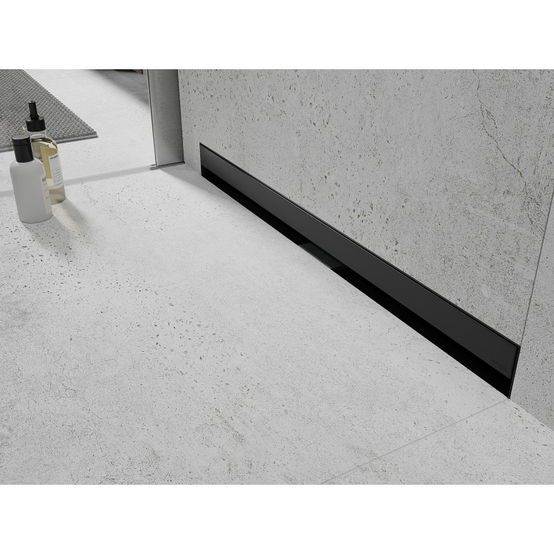 Mexen Flat Wall 2 az 1-ben fali vonali lefolyó 80 cm, fekete - 1730080
