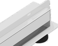 Mexen Flat Wall fali lefolyó fali 2 in 1, 60 cm, fehér - 1230060