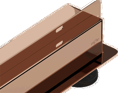 Mexen Flat Wall scurgere liniară de perete 2în1 70 cm, aur roz - 1630070