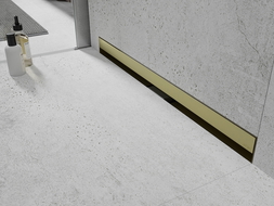 Mexen Flat Wall 2 az 1-ben fali vonali lefolyó 100 cm, arany matt - 1A30100