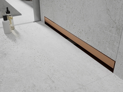 Mexen Flat Wall scurgere liniară de perete 2 în 1, 50 cm, cupru periat - 1C30050