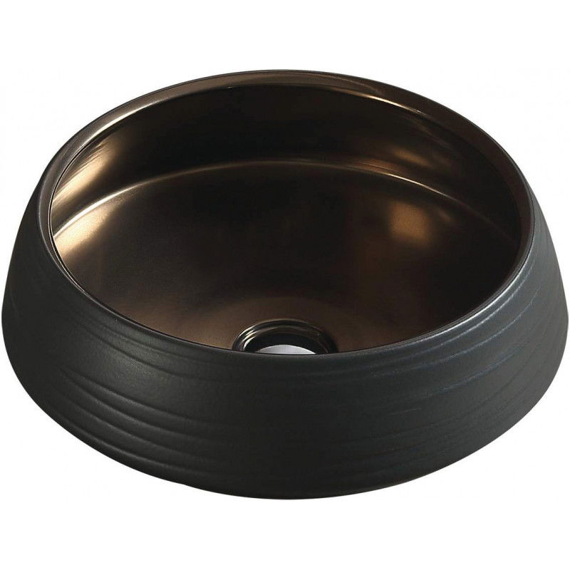 Mexen Ariana munkalap feletti mosdó 43 x 43 cm, fekete/arany - 22054366