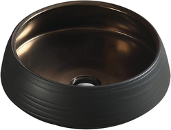 Mexen Ariana chiuvetă de blat 43 x 43 cm, negru/auriu - 22054366