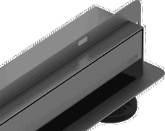 Mexen Flat Wall falra szerelhető vonalfolyóka 2 az 1-ben 60 cm, gun gray kefélt - 1E30060