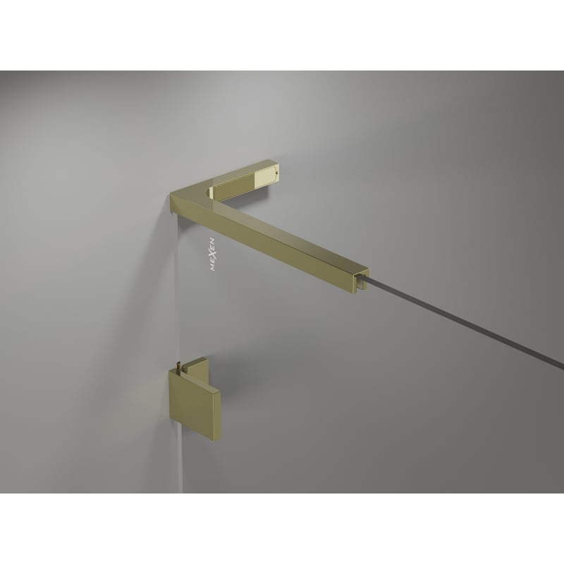 Mexen Uni-L1 set de suporturi unghiulare în L pentru uși și panouri de duș din sticlă de 6-8 mm, auriu - 830-12-50