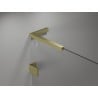 Mexen Uni-L1 set de suporturi unghiulare în formă de L pentru uși și paravane de duș de 6-8 mm, auriu periat - 830-12-55