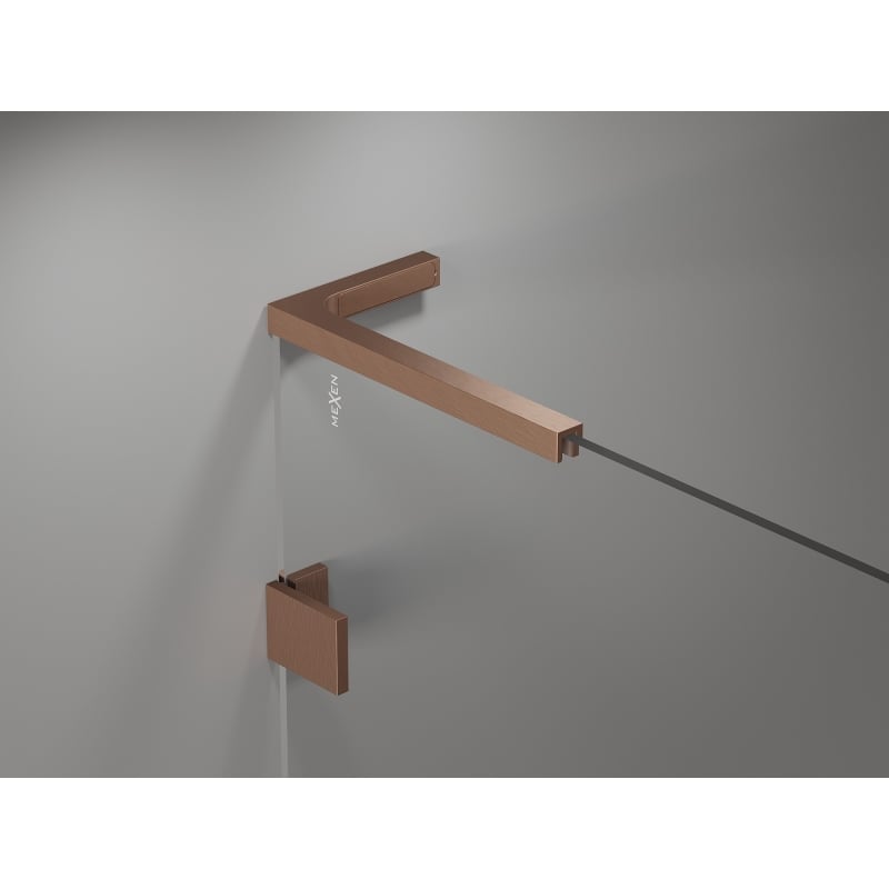 Mexen Uni-L1 set de suporturi unghiulare în L pentru uși și pereți de duș de 6-8 mm, cupru periat - 830-12-65
