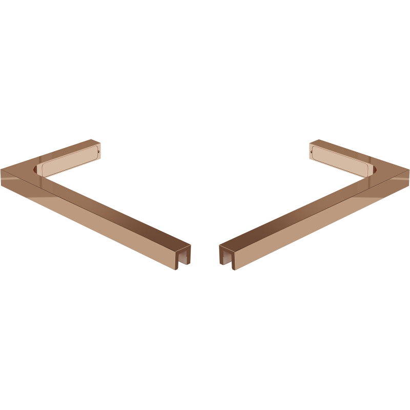 Mexen L alakú saroktámasz szett zuhanyajtókhoz és falakhoz 6-8 mm, rózsaarany - 830-12-60