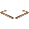 Mexen szögletes L-alakú stabilizátorkészlet zuhanyajtókhoz és falakhoz 6-8 mm, rózsaarany - 830-12-60