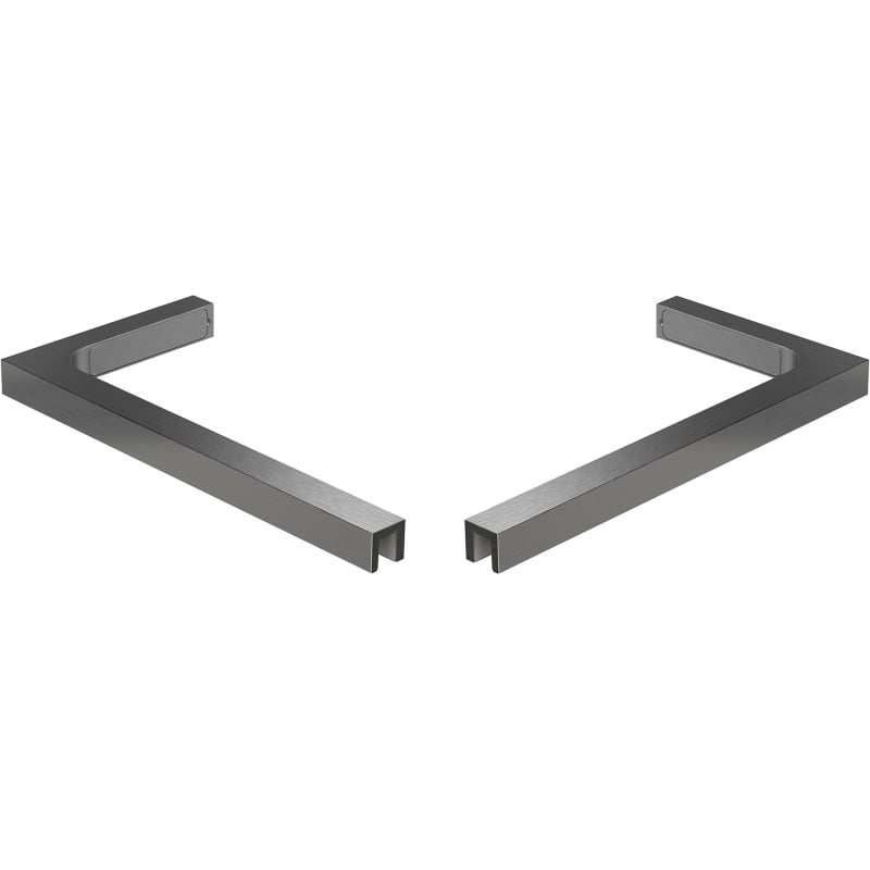 Mexen Uni-L1 set de suporturi unghiulare în L pentru uși și panouri de duș din sticlă de 6-8 mm, gun gray periat