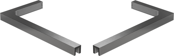 Mexen set de suporturi unghiulare L pentru uși și panouri de duș de 6-8 mm, gri pistol periat - 830-12-66