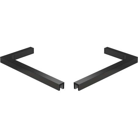 Mexen L alakú tartókonzol készlet zuhanyajtókhoz és válaszfalakhoz 6-8 mm, fekete - 830-12-70