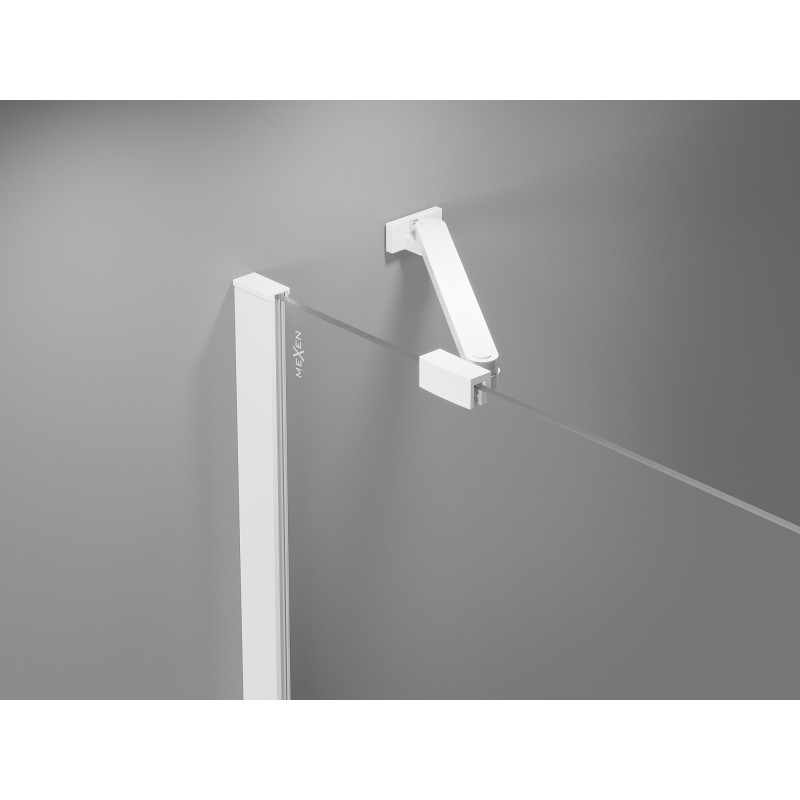 Mexen suport oblic săuș pentru uși și panouri de duș 6-8 mm, alb - 830-09-20