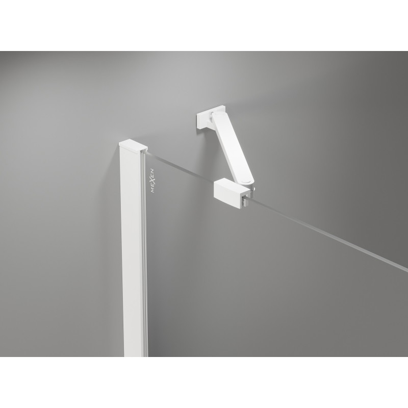 Mexen Uni-S suport înclinat pentru uși și panouri de duș de 6-8 mm, alb - 830-09-20