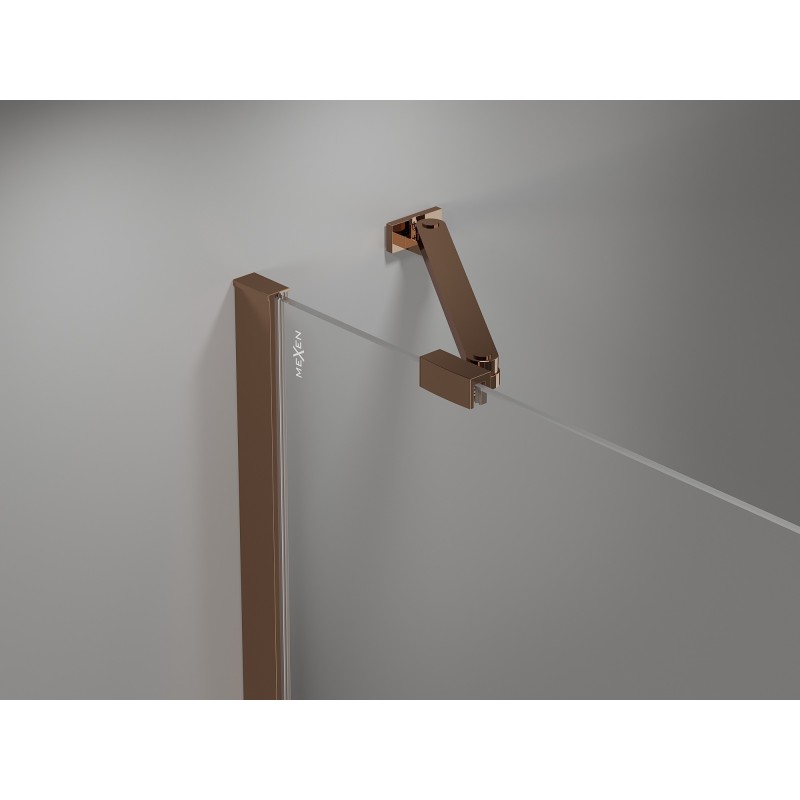 Mexen suport oblic dreptunghiular pentru uși și pereți de duș 6-8 mm, aur roz - 830-09-60