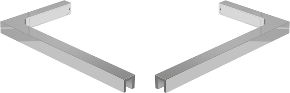 Mexen set de suporturi unghiulare L pentru pereți de duș 10 mm, crom - 800-07-01