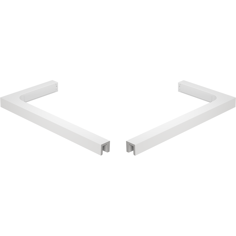 Mexen L alakú saroktartó készlet 10 mm-es zuhanyfalakhoz, fehér - 800-07-20