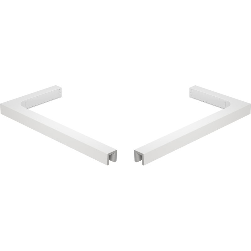 Mexen L alakú szögstabilizátor készlet zuhanyfalakhoz 10 mm, fehér - 800-07-20