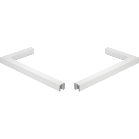 Mexen L alakú saroktartó készlet 10 mm-es zuhanyfalakhoz, fehér - 800-07-20